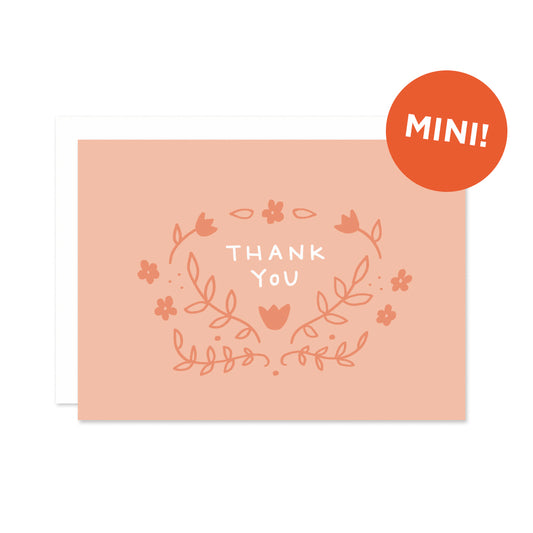 Mini Thank You Floral Card