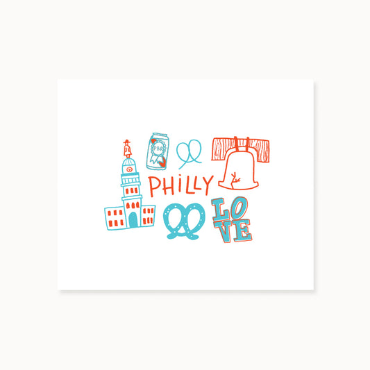 Philly Doodles Art Print