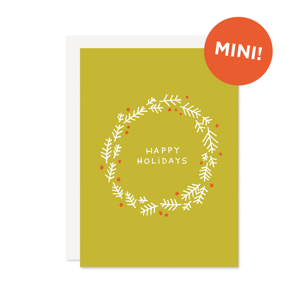 Mini Happy Holidays Wreath Card