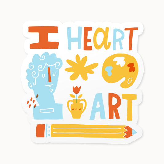 I Heart Art Sticker - Wholesale