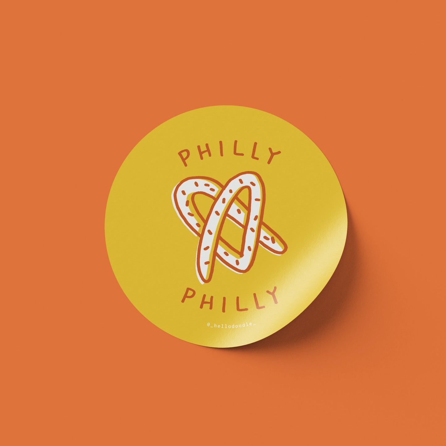 Philly Pretzel Sticker - Wholesale