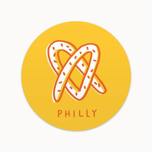 Philly Pretzel Sticker - Wholesale