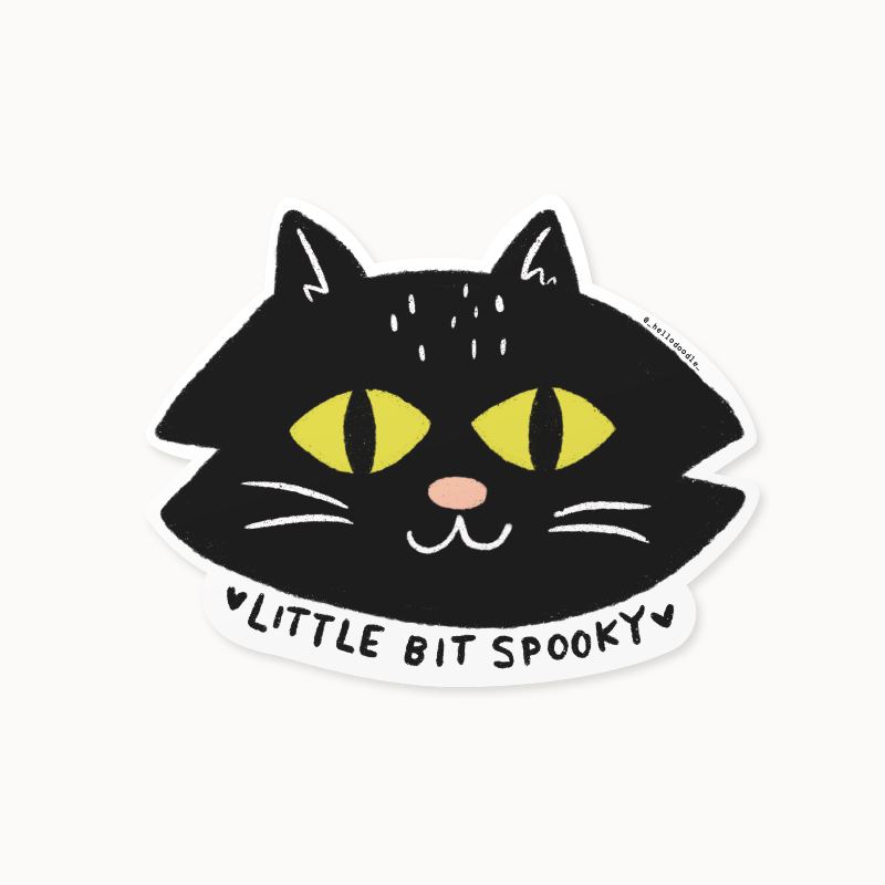 Spooky Cat Sticker - Wholesale
