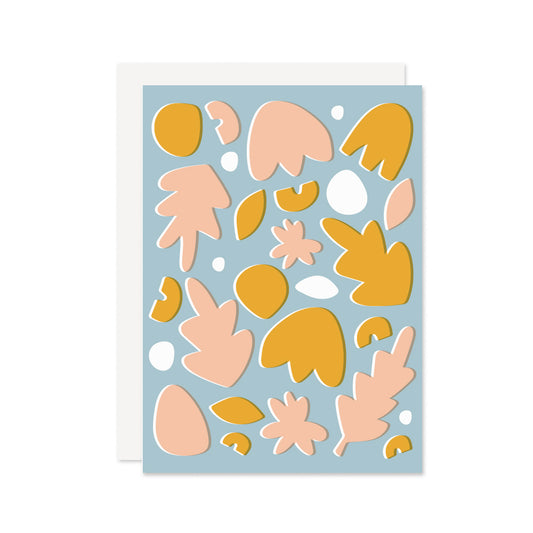 Abstract Floral Blank Card