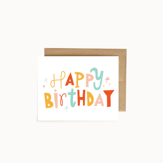Colorful Birthday Type Card