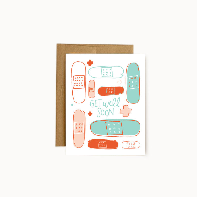 Get Well Band-Aid Card - Wholesale