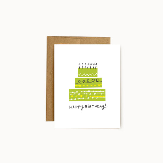 Green Cake Card