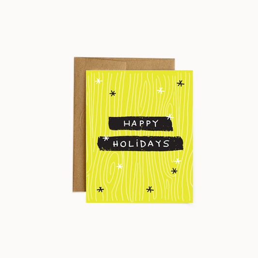 Neon Happy Holidays Card