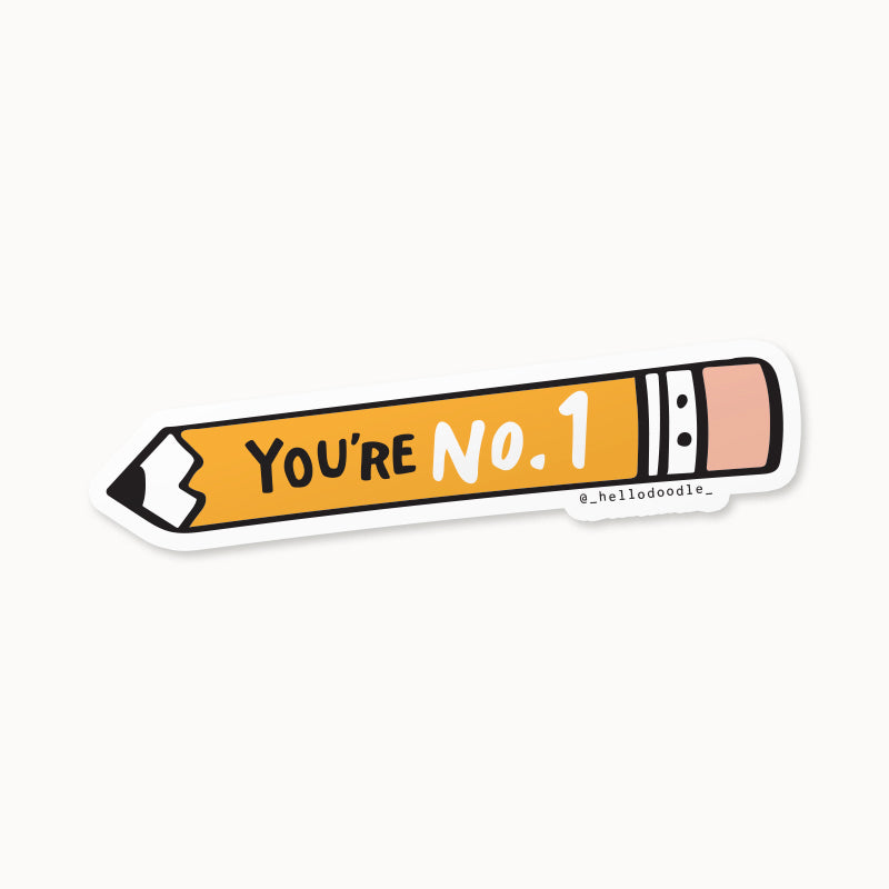 No. 1 Pencil Sticker