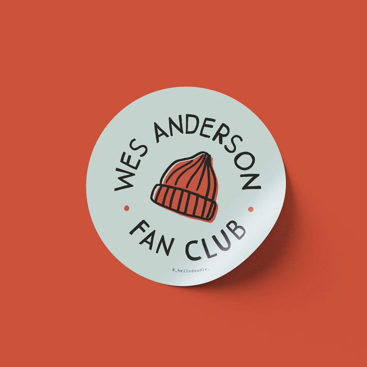 Wes Anderson Fan Club Sticker